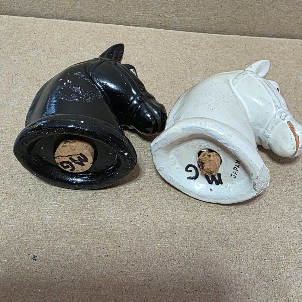 Vtg Horse Head Salt Pepper Shaker Set #228 - Picture 5 of 8